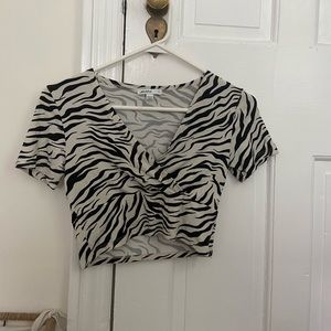 SUBDUED Zebra T cross T shirt